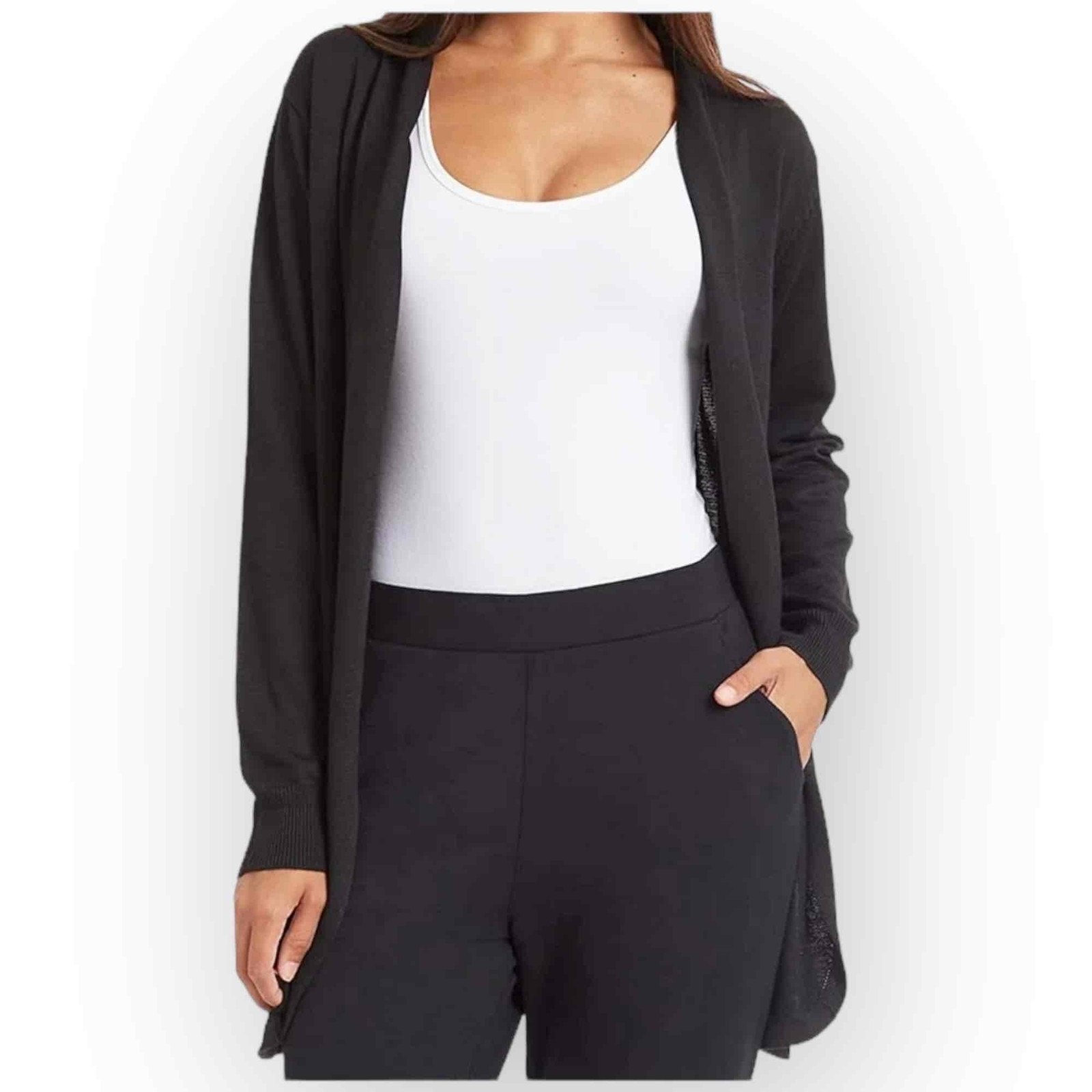 Nwt Ella Moss Women’s Cozy Cardigan Black Size M
